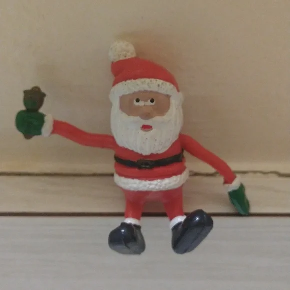 Vintage Pair of Santa Pen/Pencil Decor Christmas Bendies - Picture 2 of 8